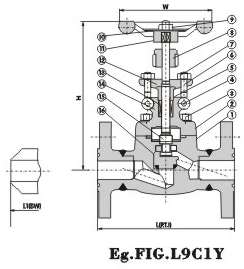 Flanged End Globe Valve 900Lb~1500Lb